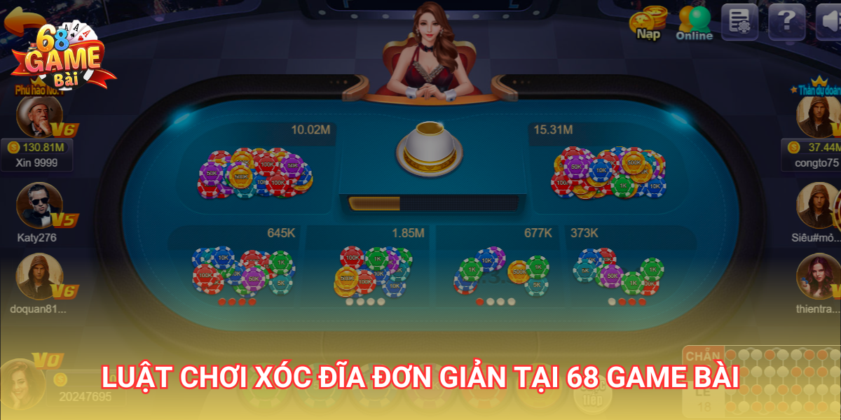 Chi tiết về luật chơi xóc đĩa đơn giản tại 68GB